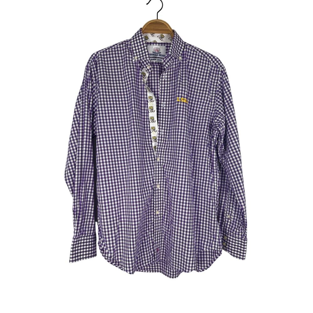 Thomas Dean Collegiate LSU Tigers Button Down Medium